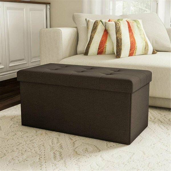 Daphnes Dinnette Large Folding Storage Bench Ottoman - Brown DA3238094